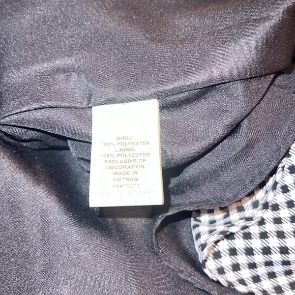 Elle Black & White Checkered Fit and Flare Dress Size XS NWT - Picture 4 of 5
